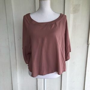 Beautiful rose colored oversized flowy blouse